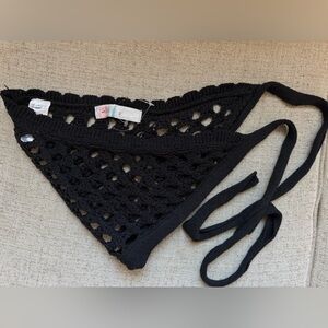Black Crochet Bikini Bottom